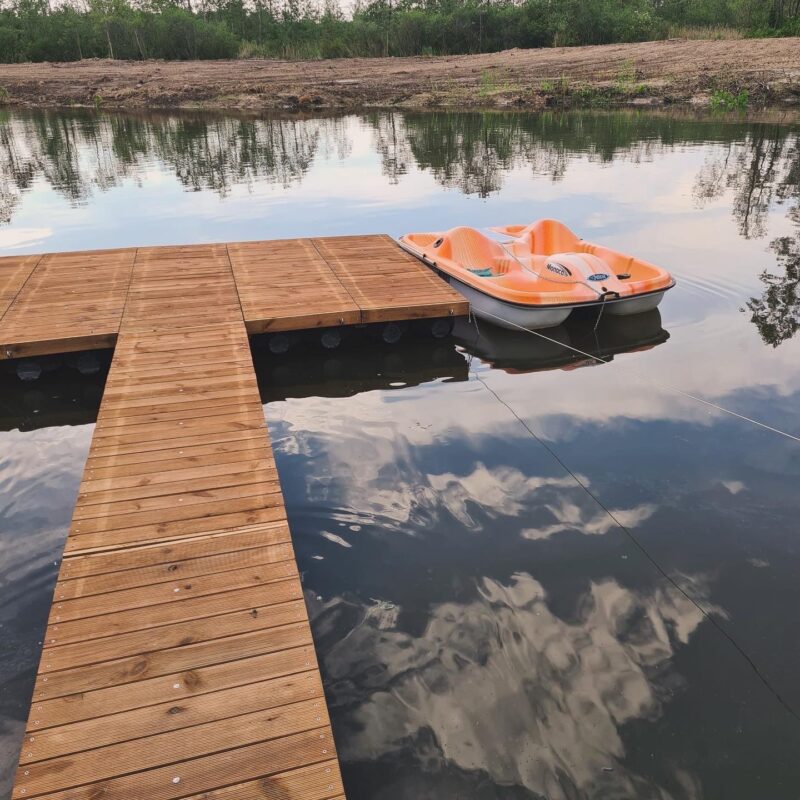 floating wooden pontoon