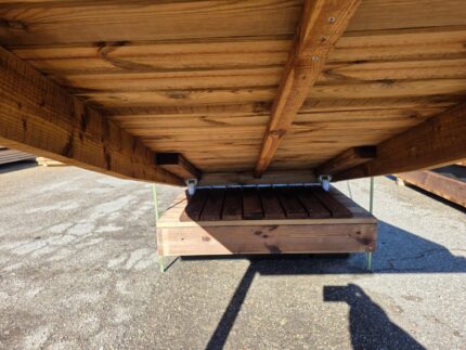 access ramp for wooden pontoon deck block