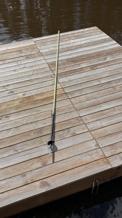 fiberglass rod removable for wooden pontoon deck blcoks